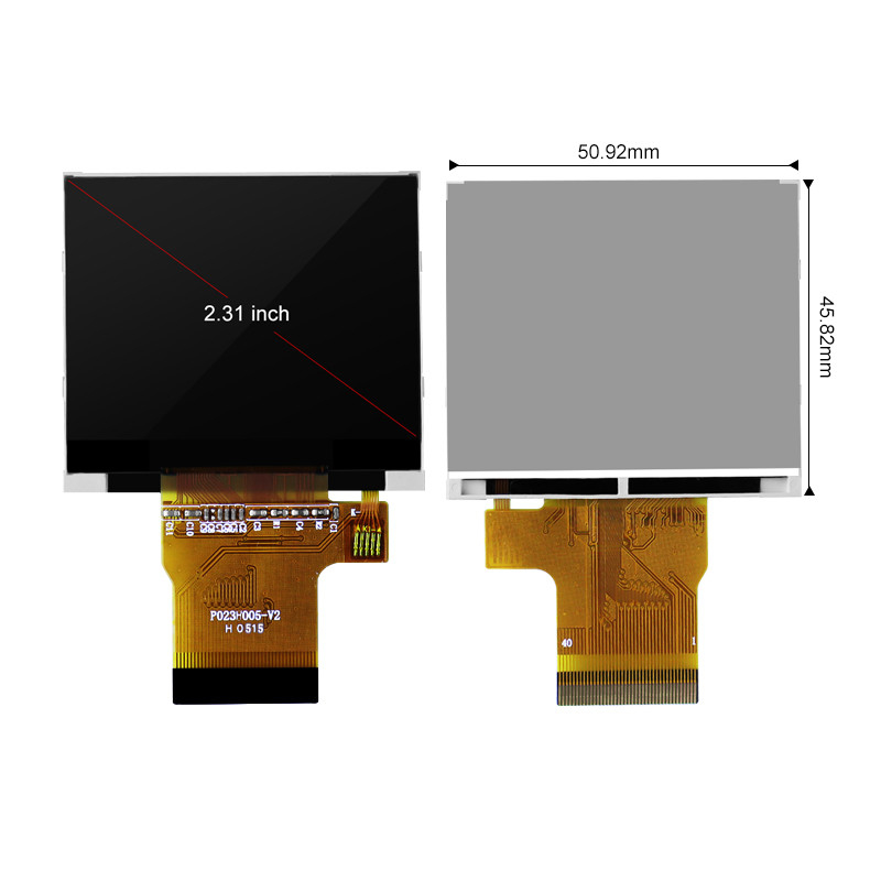 Polcd MCU SPI RGB ইন্টারফেস ছোট LCD মডিউল ক্যাপাসিটিভ কালার টাচ স্ক্রীন 2.3 ইঞ্চি