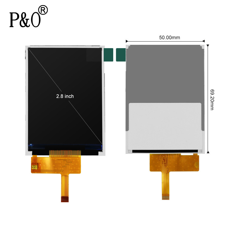 Polcd 40 পিন টাচ স্ক্রীন LCD ডিসপ্লে 240x320, MCU FPC 2.8 ইঞ্চি TFT LCD টাচ প্যানেল