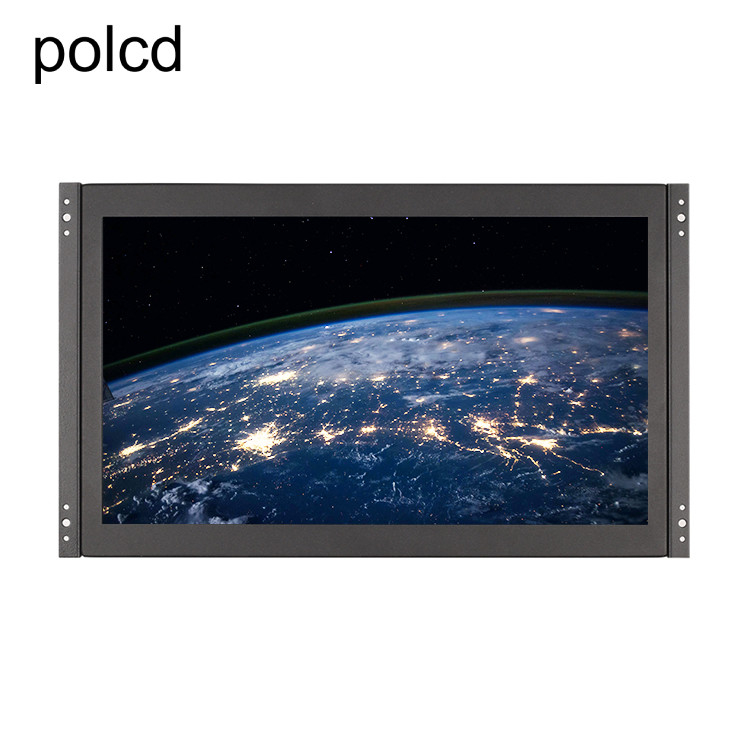 Polcd মেটাল ওয়াল মাউন্টেড এমবেডেড 15.6 ইঞ্চি LCD মনিটর ইন্ডাস্ট্রিয়াল IPS HDMI VGA পোর্ট