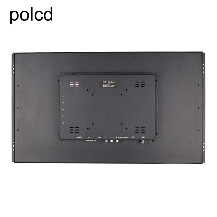 ইন্ডাস্ট্রিয়াল Polcd 21.5 ইঞ্চি LCD মনিটর টাচ স্ক্রীন পিওর ফ্ল্যাট মেটাল অ্যালুমিনিয়াম কেস