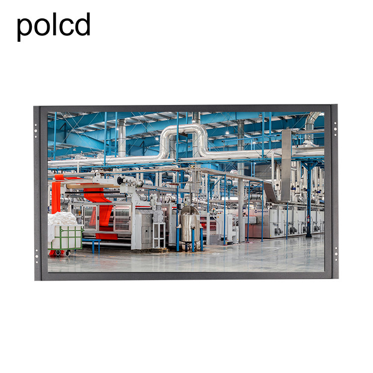 ইন্ডাস্ট্রিয়াল Polcd 21.5 ইঞ্চি LCD মনিটর টাচ স্ক্রীন পিওর ফ্ল্যাট মেটাল অ্যালুমিনিয়াম কেস