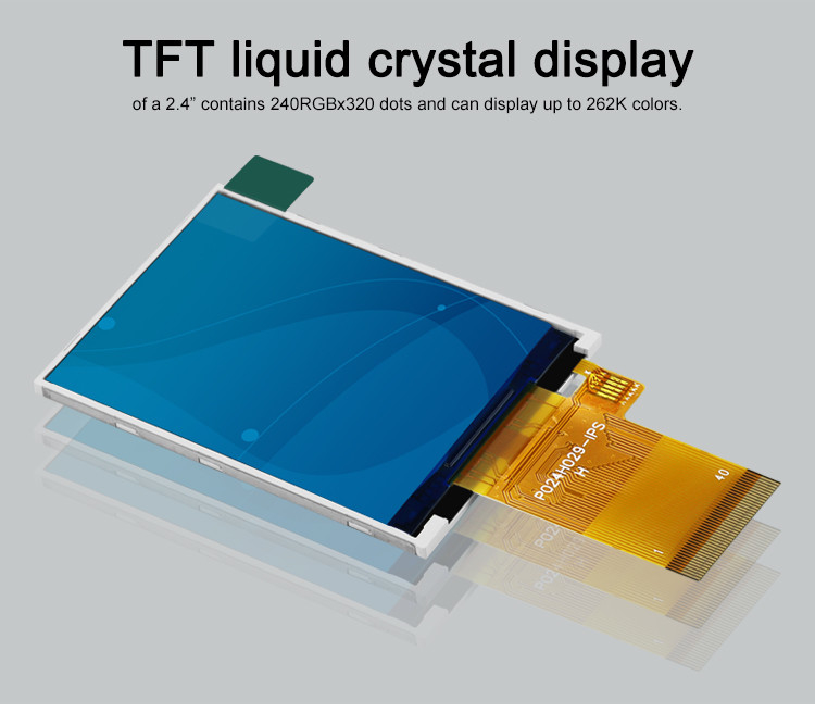 Polcd 350 Nit 2.4 ইঞ্চি Tft টাচ স্ক্রীন 240x320 48.96mm MCU RGB ইন্টারফেস LCD ডিসপ্লে