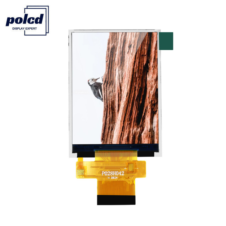 Polcd MCU 8 বিট 2.8 Lcd মডিউল 57.6Mm টাচ স্ক্রীন ডিসপ্লে মডুল 12 0'CLOCK