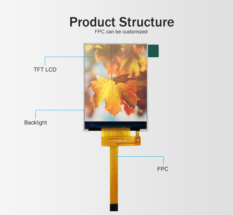 Polcd RoHS 2.4 ইঞ্চি Lcd Tft ডিসপ্লে ST7789V3 TFT LCD মডিউল 4 ওয়্যার SPI