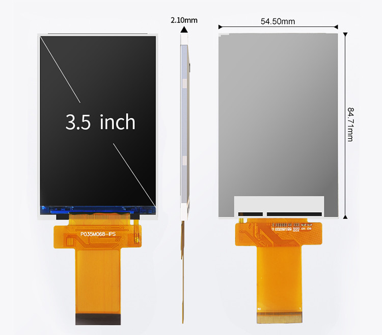 Ili9488 Tft টাচ স্ক্রিন Polcd 3.5 ইঞ্চি এলসিডি মডিউল 320x480 আইপিএস ভিউ এঙ্গেল আরজিবি ইন্টারফেস
