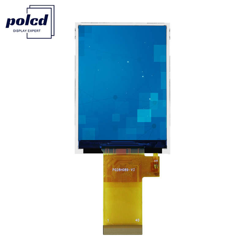 Polcd উচ্চ রেজোলিউশন 480x640 TFT LCD মডিউল 2.8 ইঞ্চি SPI RGB CTP ইন্টারফেসের সাথে