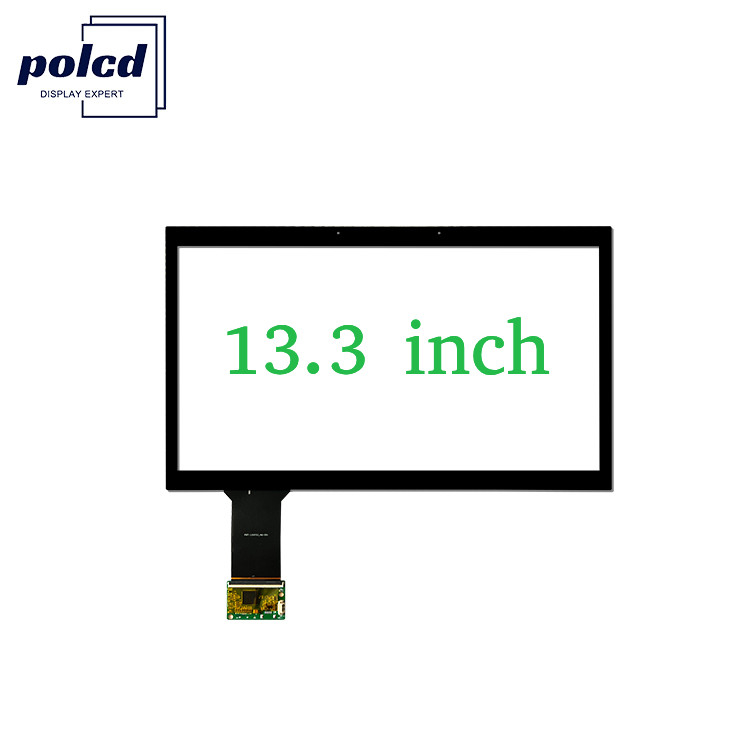 Polcd 13.3 ইঞ্চি গ্লাস মাল্টি পয়েন্ট টাচ প্যানেল ওয়াটারপ্রুফ সিটিপি আইএলআই 2511 জিজি ক্যাপাসিটিভ টাচস্ক্রিন