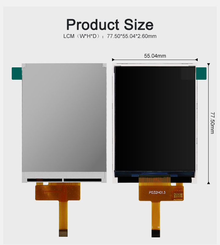 Polcd ST7789V 3.2 ইঞ্চি Tft Lcd কালার 262K TFT LCD ডিসপ্লে 48.6mm 12 0'CLOCK