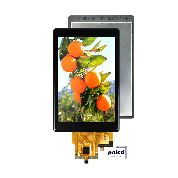 Polcd কাস্টম 3.5 ইঞ্চি ক্যাপাসিটিভ টাচ প্যানেল 320x480 500nit আরজিবি ইন্টারফেস আইপিএস টিএফটি এলসিডি ডিসপ্লে মডিউল