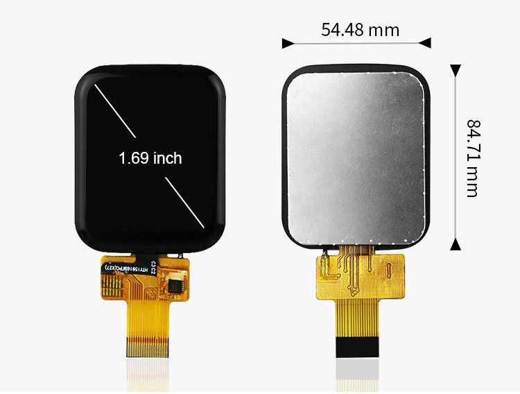 Polcd 1.69 ইঞ্চি 240x280 টিএফটি ডিসপ্লে মডিউল স্কয়ার এলসিডি টাচ স্ক্রিন স্মার্ট ওয়াচের জন্য