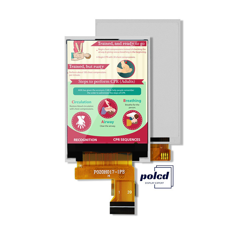 Polcd MCU 8 BIT 2 ইঞ্চি Tft ডিসপ্লে 30.6mm IPS TFT LCD ডিসপ্লে