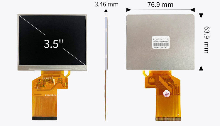 LQ035NC111 3.5 ইঞ্চি এলসিডি মডিউল 320x240 আরজিবি স্পি ইন্টারফেস 54 পিন রঙিন টিএফটি ডিসপ্লে