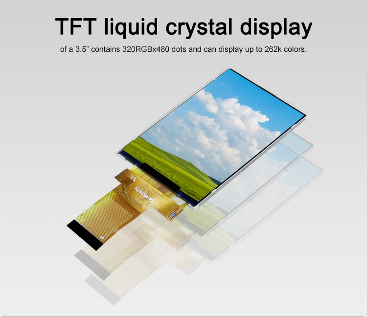 Polcd 18 BIT RGB IPS TFT LCD ডিসপ্লে 320X480 Pixels Tft Lcd 3.5