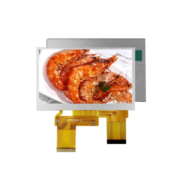 Polcd কাস্টম 4.3 ইঞ্চি 480 * 272 রঙ RGB 8 বিট ILI6485 ড্রাইভ 40pin 4.3 'টিএফটি এলসিডি মডিউল