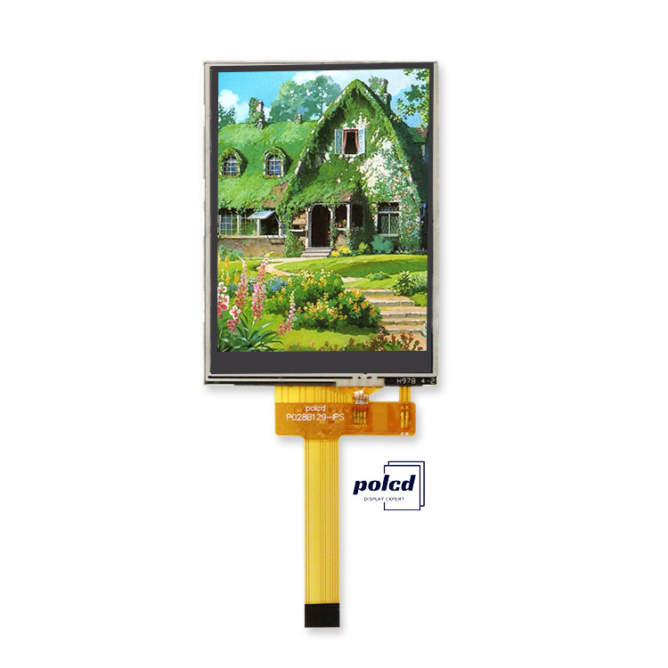 Polcd ছোট 2.8 ইঞ্চি 240x320 14 পিন RTP প্রতিরোধী টাচ প্যানেল SPI ইন্টারফেস ST7789V 2.8 