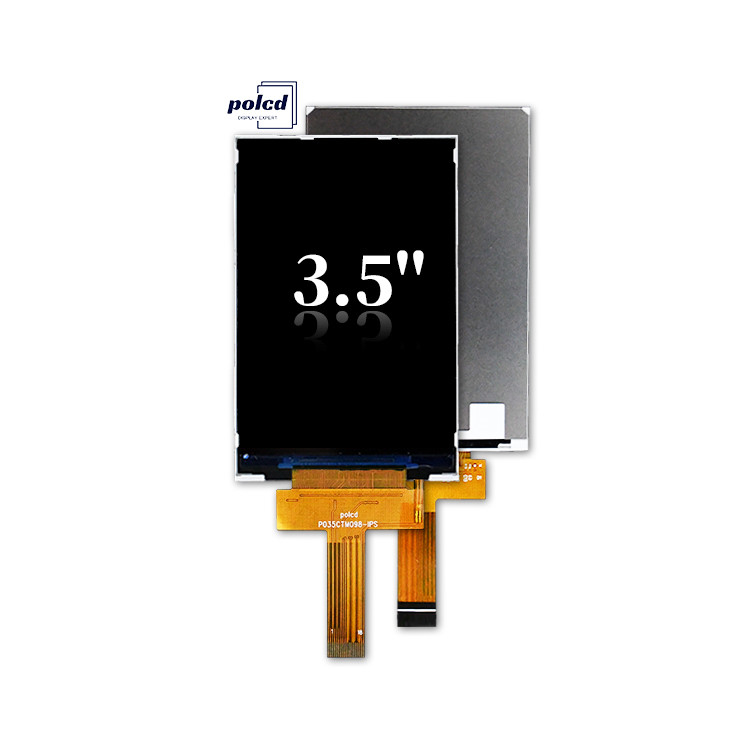 Polcd 3.5 ইঞ্চি 320x480 রেজোলিউশন 350nits Mipi ইন্টারফেস ili9488 আইসি উল্লম্ব টাইপ 3.5' 'টিএফটি এলসিডি ডিসপ্লে মডিউল