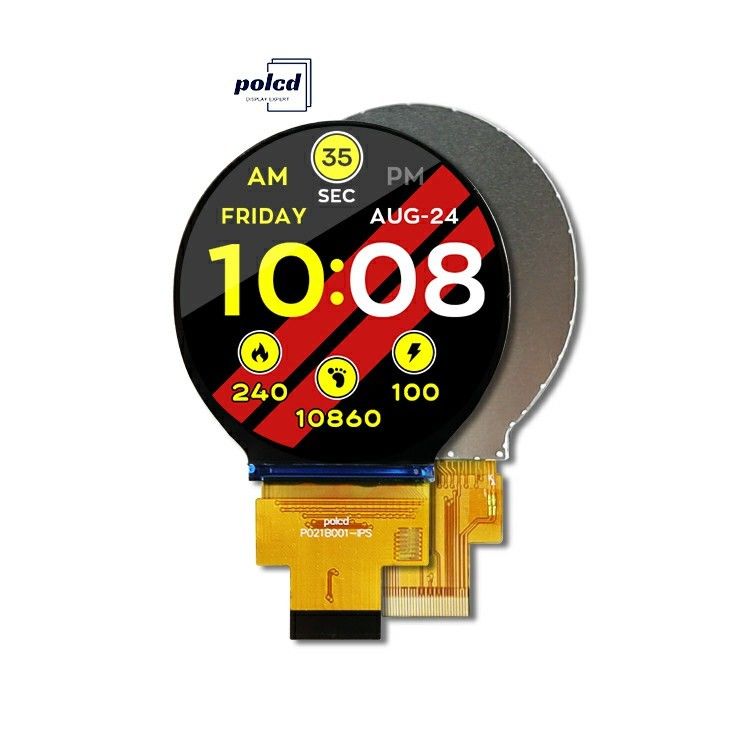Polcd 2.1 ইঞ্চি 480x480 আইপিএস গোলাকার টিএফটি রঙিন ডিসপ্লে এলসিডি মডিউল এলসিএম এবং প্যানেলের জন্য এমআইপিআই ইন্টারফেসের সাথে