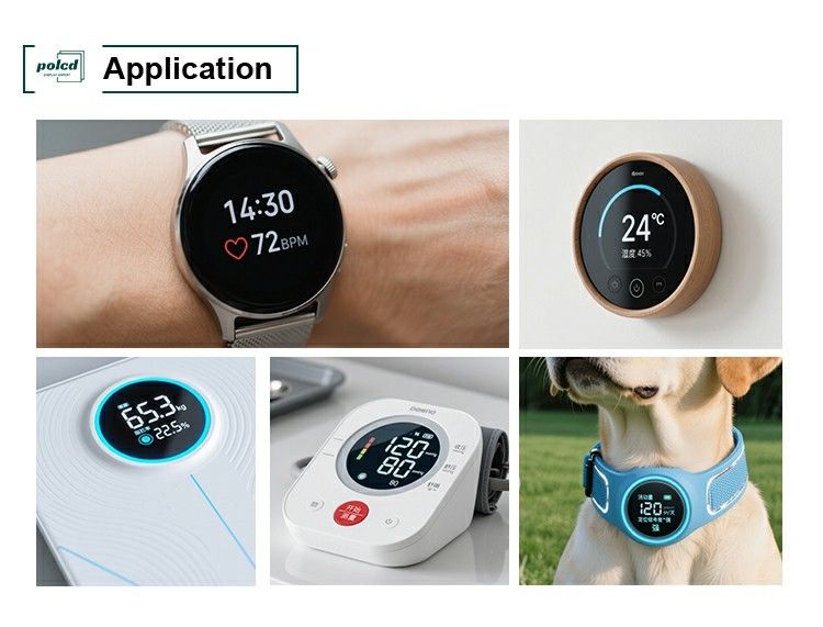 Polcd 4 ইঞ্চি বৃত্তাকার টিএফটি ডিসপ্লে 720x720 এমআইপিআই ইন্টারফেস 30 পিন ST7703 টিএফটি এলসিডি স্ক্রিন মডিউল