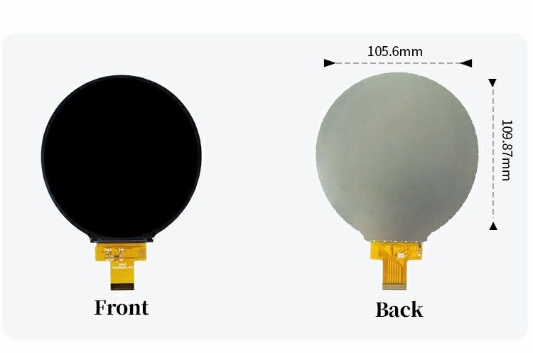 Polcd 4 ইঞ্চি বৃত্তাকার টিএফটি ডিসপ্লে 720x720 এমআইপিআই ইন্টারফেস 30 পিন ST7703 টিএফটি এলসিডি স্ক্রিন মডিউল