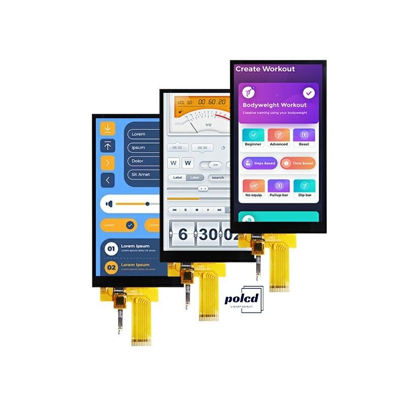 Polcd 5.5 ইঞ্চি আইপিএস টিএফটি এলসিডি 720x1280 এমআইপিআই ইন্টারফেসের সাথে পূর্ণ দেখার কোণ এলসিডি ডিসপ্লে মডিউল