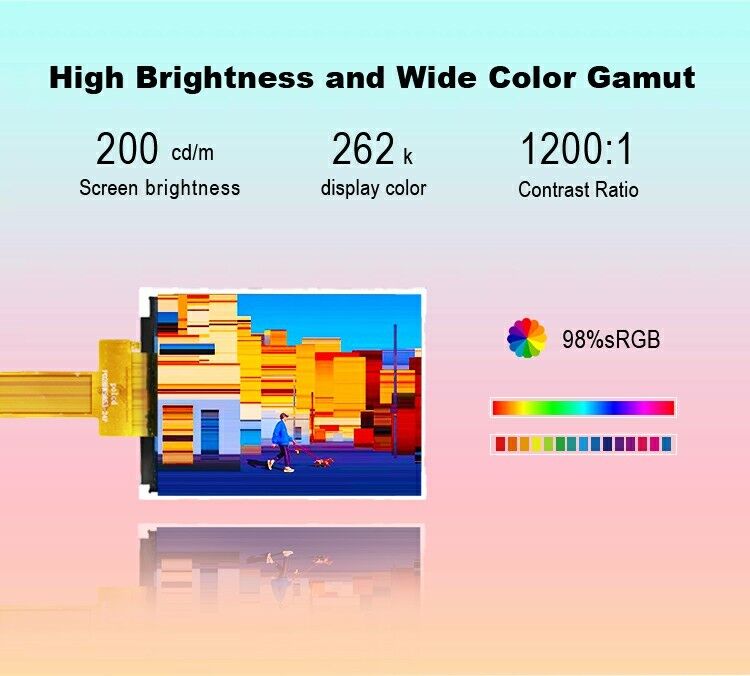 পোলসিডি ২.৮ ইঞ্চি টিএফটি ২৪০*৩২০ ছোট রঙিন স্ক্রিন জেডি৯৮৫৩ ড্রাইভ আইসি স্পি ইন্টারফেস আইপিএস টিএফটি এলসিডি ডিসপ্লে