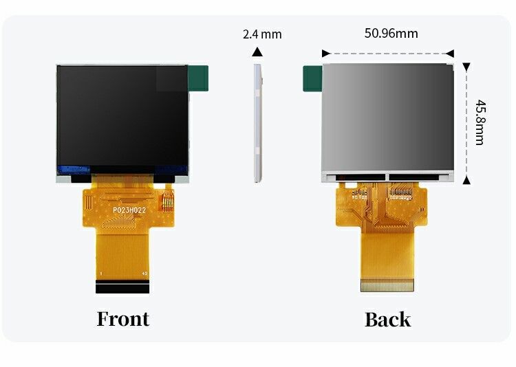 2.31 ইঞ্চি 320x240 Lcd ডিসপ্লে RGB 18 বিট 35.06 মিমি
