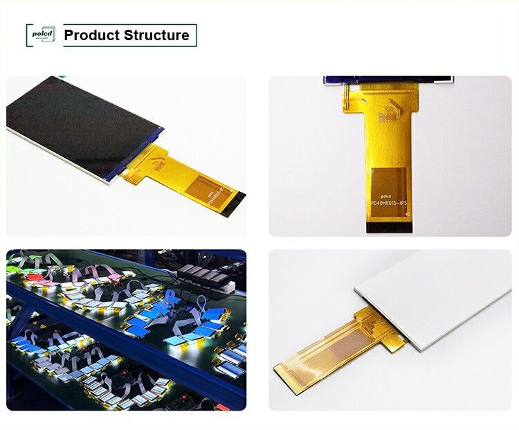 Polcd 480 * 800 রেজোলিউশন এলসিডি প্যানেল 4 ইঞ্চি আরজিবি ইন্টারফেস ST7701S আইসি কাস্টমাইজযোগ্য টিএফটি এলসিডি ডিসপ্লে মডিউল