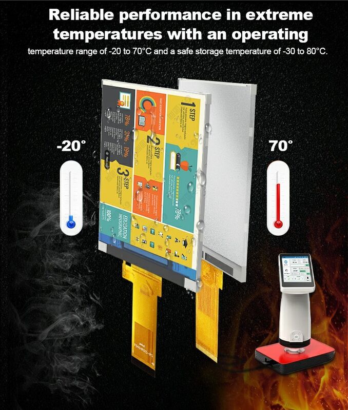 Polcd 4 ইঞ্চি এলসিডি স্ক্রিন 480 * RGB * 800 উল্লম্ব প্রদর্শন -20 ~ 70 প্রশস্ত অপারেটিং তাপমাত্রা শিল্প এলসিডি মডিউল