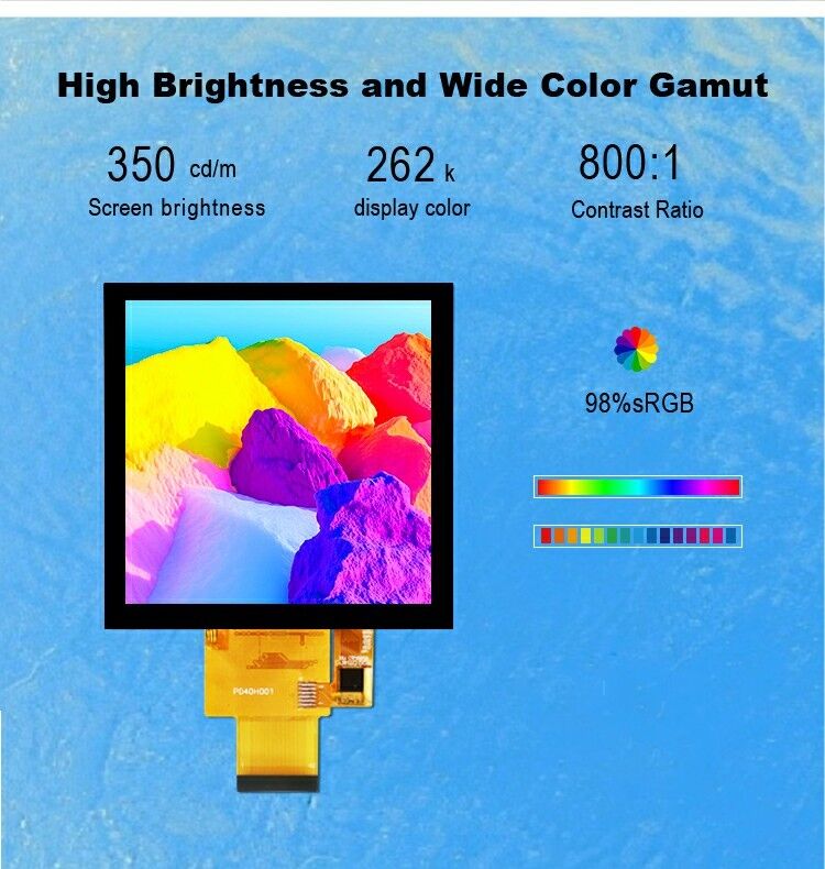 Polcd 4 ইঞ্চি এলসিডি প্যানেল 480*480 আইপিএস এলসিডি ডিসপ্লে উচ্চ উজ্জ্বলতা আরজিবি ইন্টারফেস টিএফটি এলসিডি মডিউল
