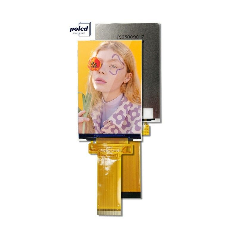 Polcd 3.5 ইঞ্চি এলসিডি টাচ ডিসপ্লে স্ক্রিন 320 * 480 SPI MCU ইন্টারফেস আইপিএস পূর্ণ দৃশ্য টাচ মডিউল
