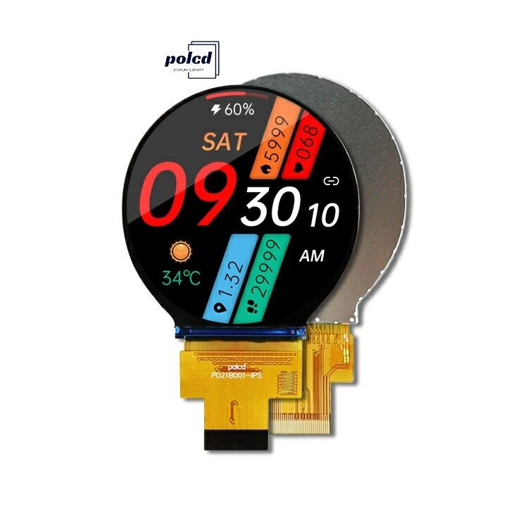 Polcd ২.১ ইঞ্চি আইপিএস ছোট গোলাকার এলসিডি ৪৮০*৪৮০ মাইপি ইন্টারফেস ST7701S সার্কেল সার্কুলার টিএফটি ডিসপ্লে মডিউল