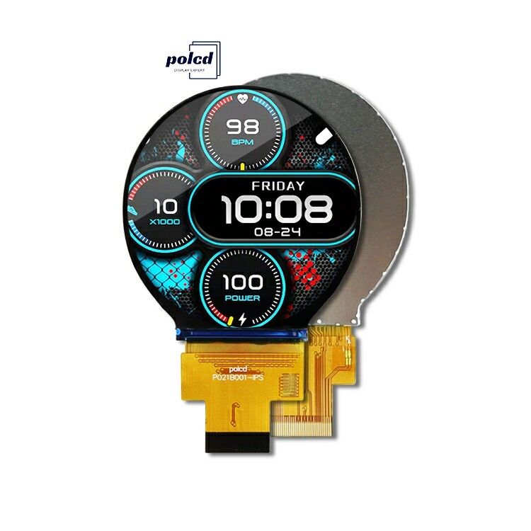 Polcd 2.1 ইঞ্চি 480x480 আইপিএস গোলাকার টিএফটি রঙিন ডিসপ্লে এলসিডি মডিউল এলসিএম এবং প্যানেলের জন্য এমআইপিআই ইন্টারফেসের সাথে