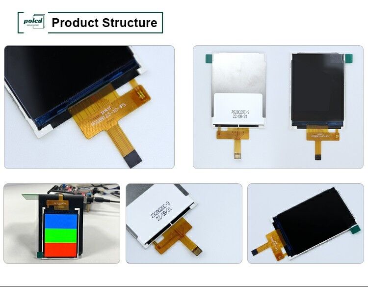 Polcd Wide Temperature 2.8 Inch Lcd Modules 240*320 300nit SPI 2.8 IPS Viewing Angle Tft এলসিডি স্ক্রিন