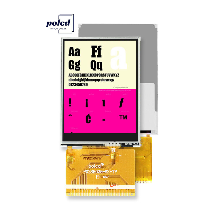 Polcd 240x320 রেজোলিউশন 37 পিন TFT LCD ILI9341V ড্রাইভ ic 2.8 ইঞ্চি টাচ স্ক্রীন