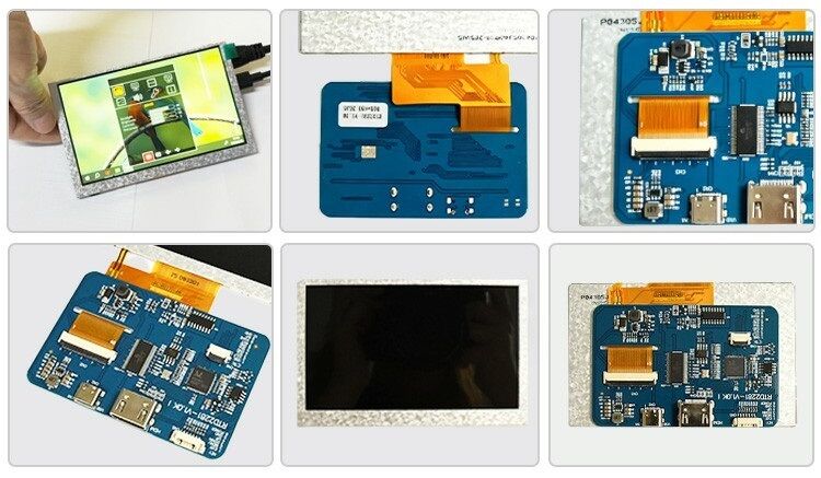 Polcd ইন্ডাস্ট্রিয়াল গ্রেড 4.3 5 ইঞ্চি LCD ডিসপ্লে মডিউল 800x480 রেজোলিউশন H-DM-I ইন্টারফেস ড্রাইভার বোর্ড