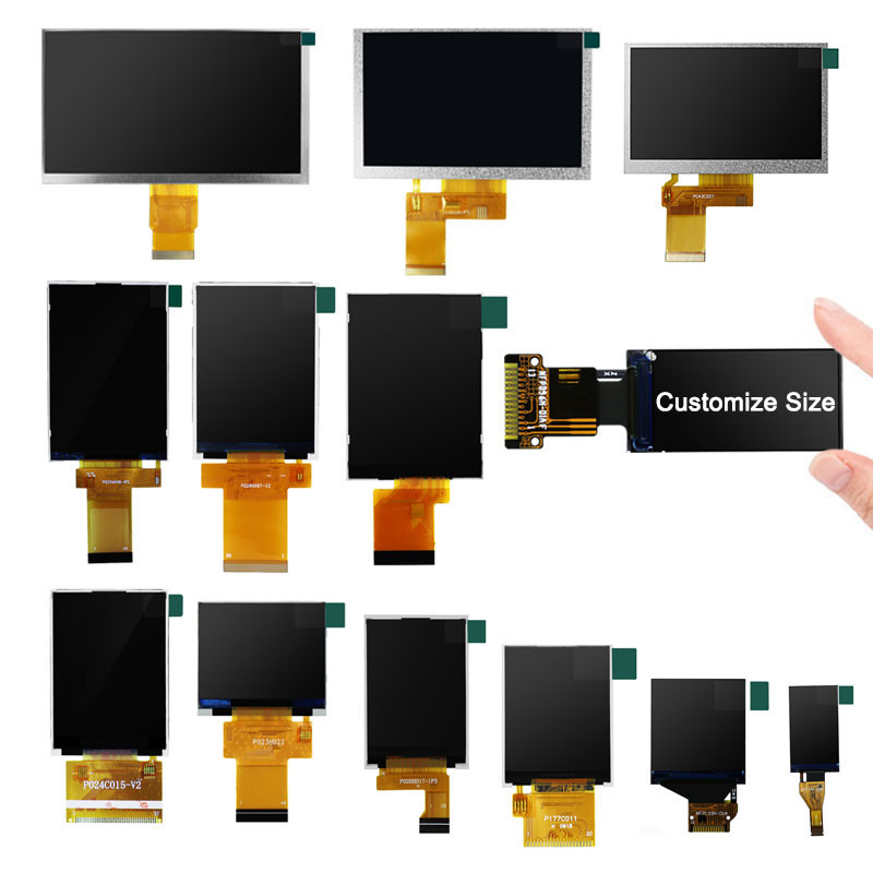 Polcd 80x160 Pixels 0.96 Tft ডিসপ্লে 1.5mm TFT LCD মডিউল 400 Nit