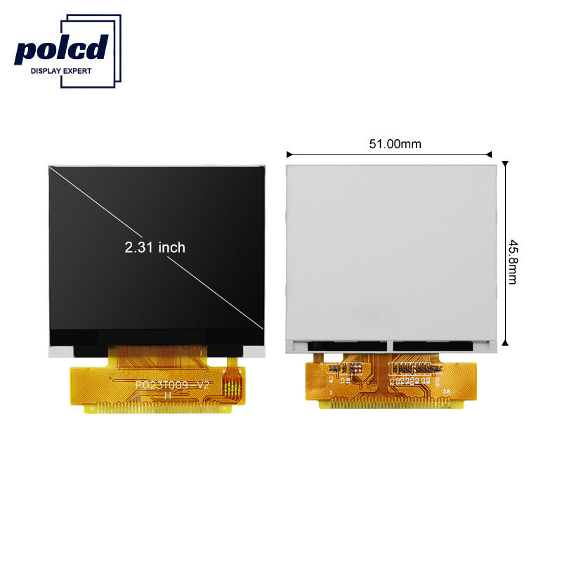 Polcd ILI9342C 2.31 ইঞ্চি Lcd 8080 MCU 16 বিট 320x240 Lcd ডিসপ্লে 300 Nit