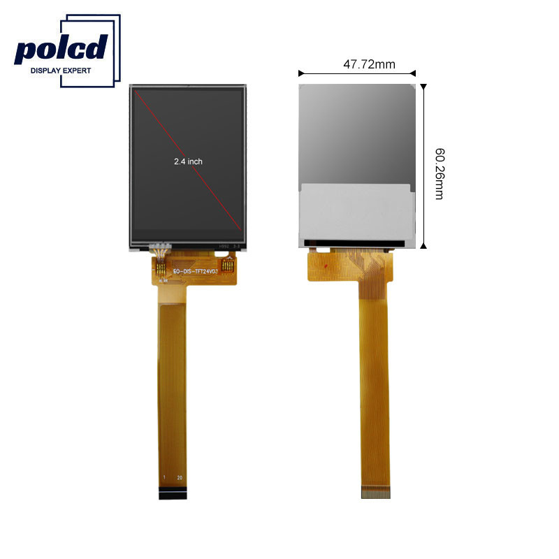 Polcd 8080 MCU TFT LCD ডিসপ্লে ST7789V 2.4 Tft Lcd শিল্ড রাস্পবেরি পাই