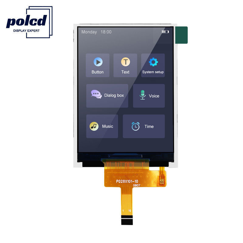 Polcd RoHS 2.8 ইঞ্চি LCD ডিসপ্লে 300cd/M উচ্চ উজ্জ্বলতা LCD মনিটর