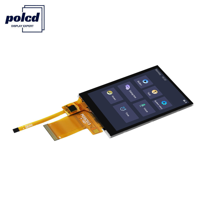 Polcd 450 ব্রাইটনেস Tft ক্যাপাসিটিভ 8080 MCU 3.5 ইঞ্চি Tft Lcd টাচ স্ক্রীন
