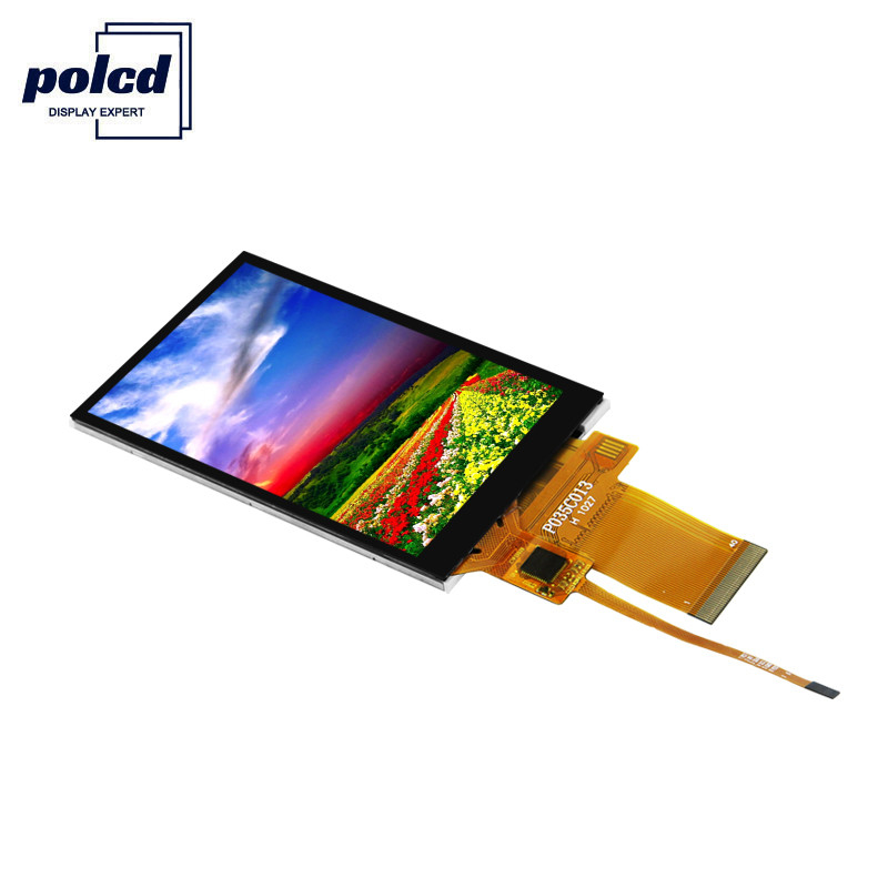 Polcd 450 ব্রাইটনেস Tft ক্যাপাসিটিভ 8080 MCU 3.5 ইঞ্চি Tft Lcd টাচ স্ক্রীন