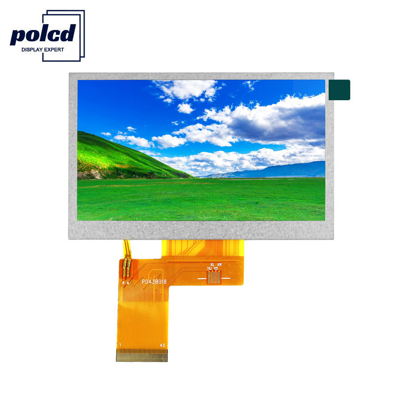 Polcd উজ্জ্বলতা 300 4.3 ইঞ্চি Tft Lcd ডিসপ্লে 800X480 TFT প্রতিরোধী টাচ স্ক্রীন