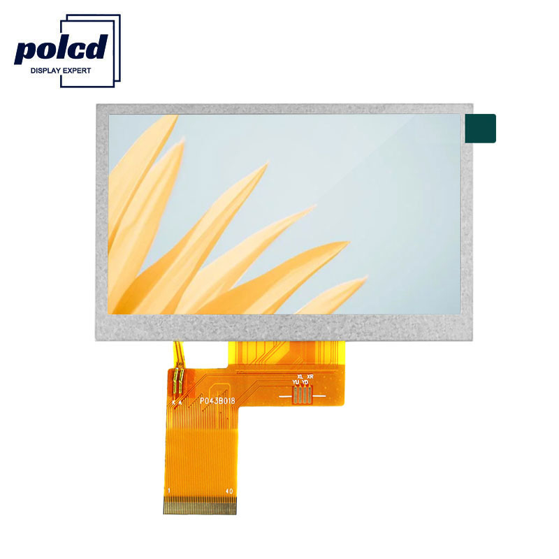 Polcd 24 বিট RGB Lcd 4.3 ইঞ্চি 800x480 TFT LCD ডিসপ্লে 53.86mm ইন্ডাস্ট্রিয়াল