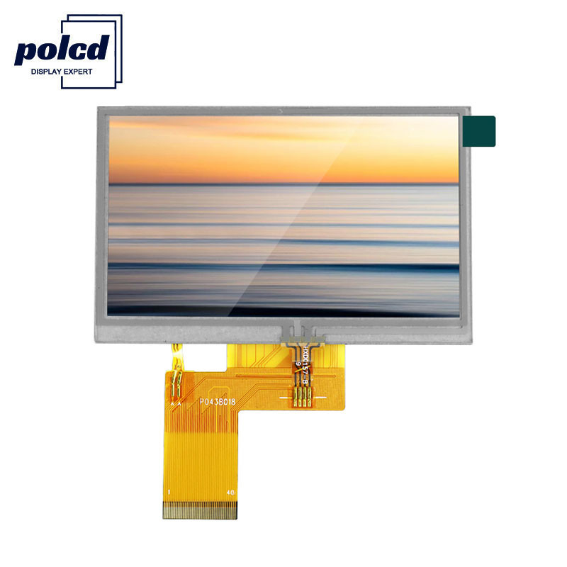 Polcd ST7262E43 4.3 ইঞ্চি Hdmi Lcd 800x480 টাচ ডিসপ্লে প্যানেল RGB 24 বিট