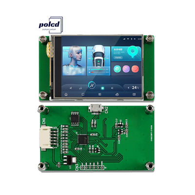 Polcd 2.4 ইঞ্চি Tft LCD মডিউল 240 * 320 Hmi Uart পোর্ট স্মার্ট এলসিডি ডিসপ্লে শিল্প প্রতিরোধের টাচ স্ক্রিন