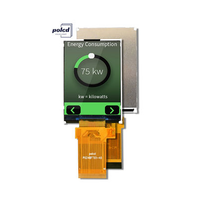 Polcd ফুল কালার এলসিডি ডিসপ্লে ট্রান্সফ্লেক্টিভ ২.৪ ইঞ্চি টিএফটি এসপিআই এমসিইউ ২০ পিন Qvga ২৪০x৩২০ টিএফটি এলসিডি