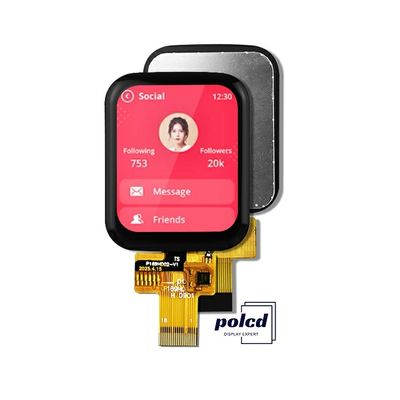 Polcd 1.69 ইঞ্চি টিএফটি ক্যাপাসিটিভ টাচ স্ক্রিন 240x280 সাধারণত কালো আইপিএস এলসিডি মডিউল