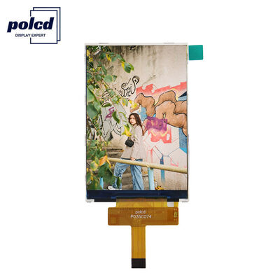 Polcd উচ্চ উজ্জ্বলতা 3.5 ইঞ্চি টিএফটি এলসিডি ডিসপ্লে মডিউল এসপিআই ইন্টারফেস রঙিন রেজোলিউশন 320x480 এলসিডি