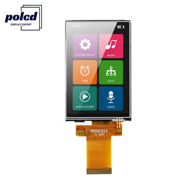 Polcd 8080 MCU 320X480 Lcd 3.5 ইঞ্চি 450 Nit TFT টাচ স্ক্রীন 12 0'CLOCK