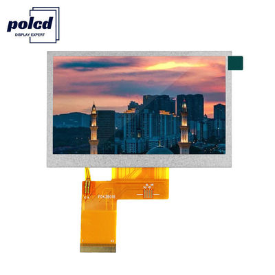 Polcd 24 বিট RGB Lcd 4.3 ইঞ্চি 800x480 TFT LCD ডিসপ্লে 53.86mm ইন্ডাস্ট্রিয়াল